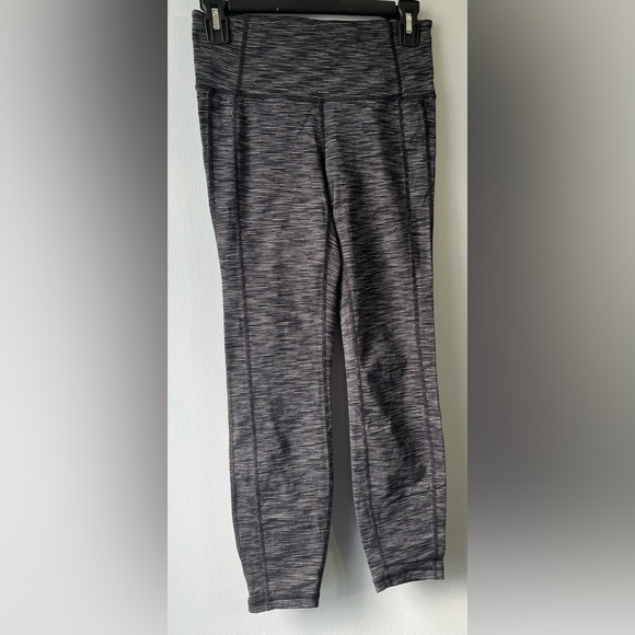 Athleta women’s small heathered black/gray Space Dye workout leggings - Picture 1 of 9